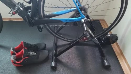 Customer photo review of Indoor Exercise Bike Trainer Home Training Magnetic Resistance Bicycle Trainer