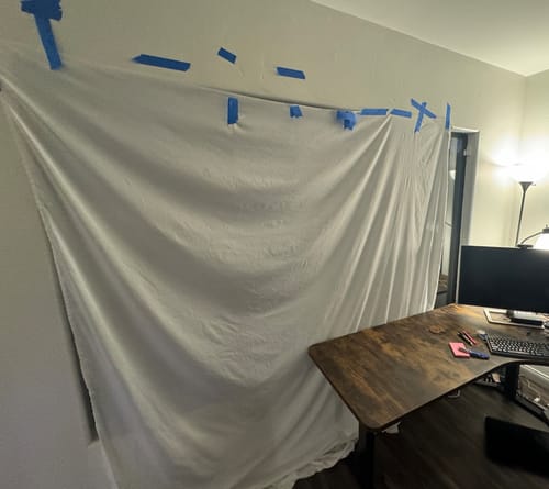 Customer photo review of SmartWings Motorized Light Filtering Roller Shades 70% Blackout Safari