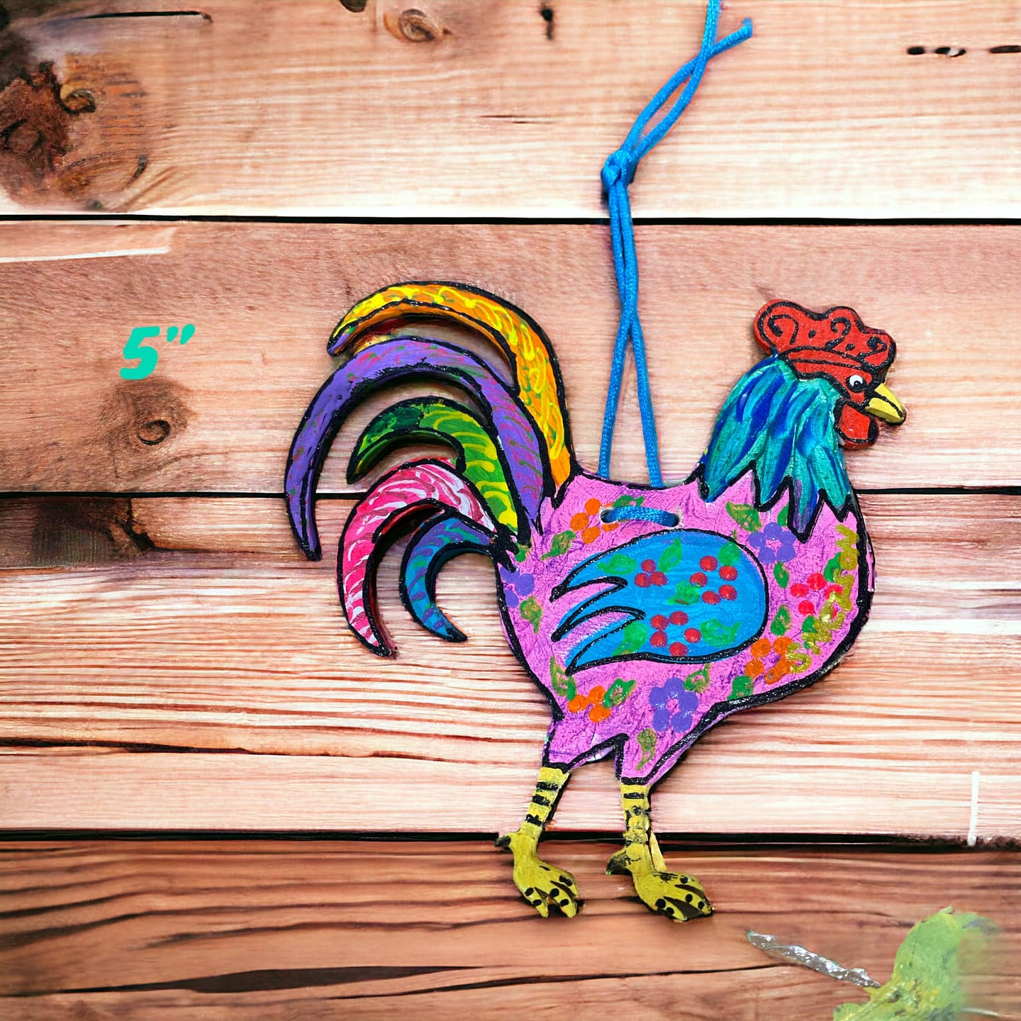 Customer photo review of Unfinished Wood Rooster Chicken Shape - Farm Animal - Craft - up to 24" DIY