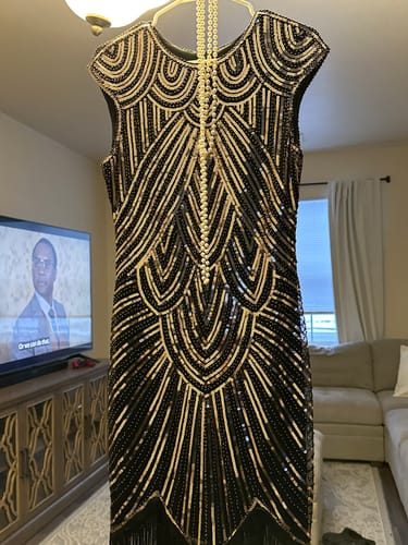 Jonathan S. review of 1920s Black & Gold Mable Flapper Dress image 1 out of 1