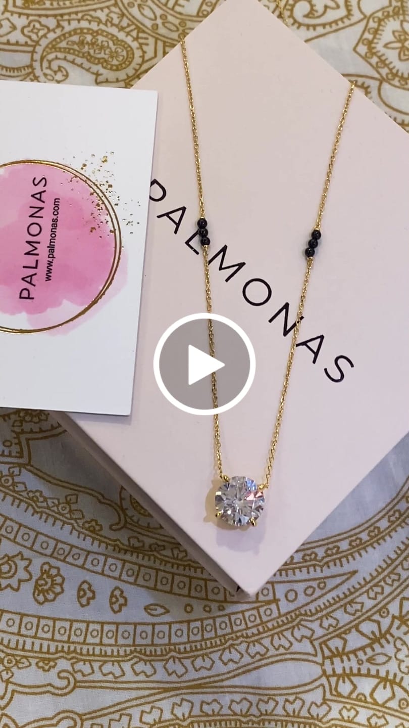 Customer video review of Royal Solitaire Diamond Mangalsutra   | BIS Hallmarked | 18k Gold Vermeil