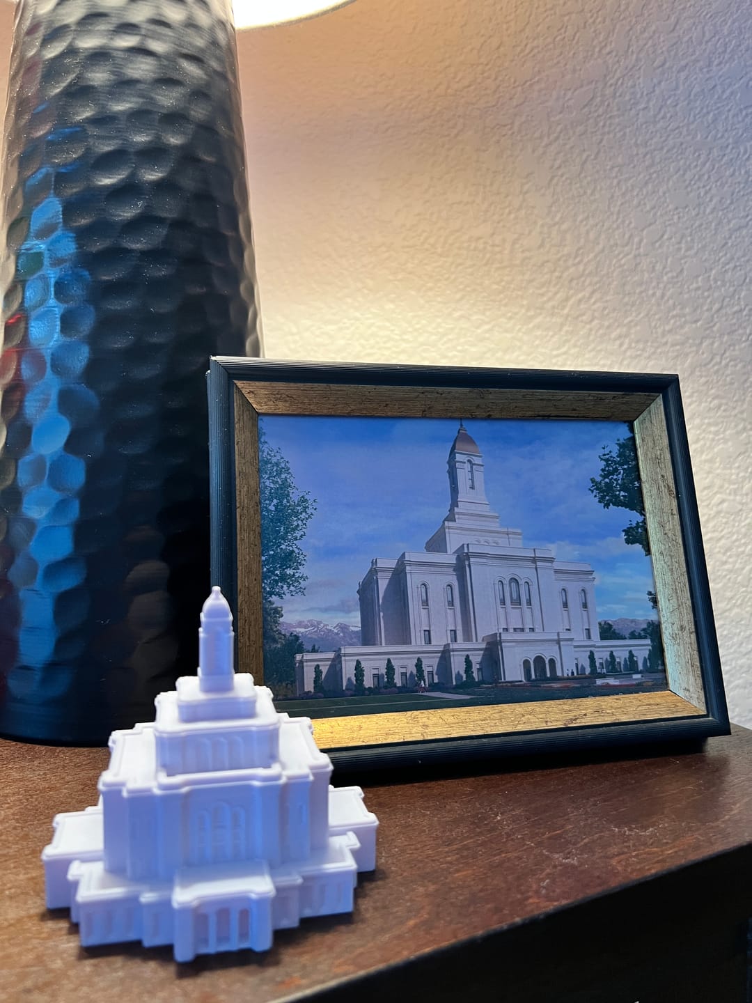 Customer photo review of Deseret Peak Utah Temple Christmas Ornament