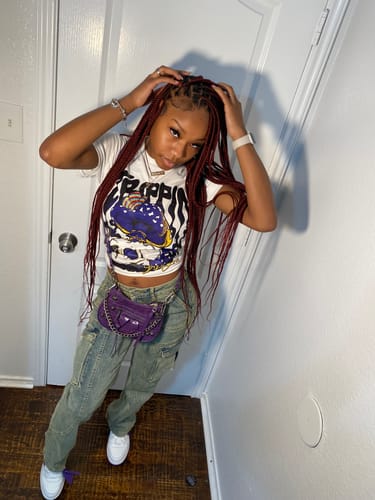 Customer photo review of Field Purple 12s DopeSkill T-Shirt Trippin Graphic
