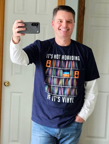 Customer photo review of Record Collector T-Shirt