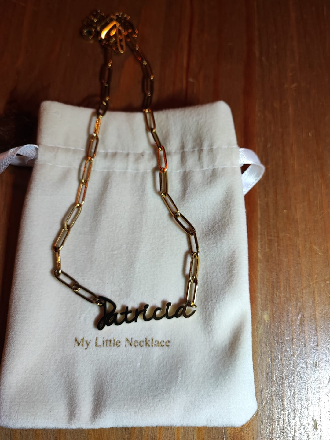 Customer photo review of Collier Prénom Script