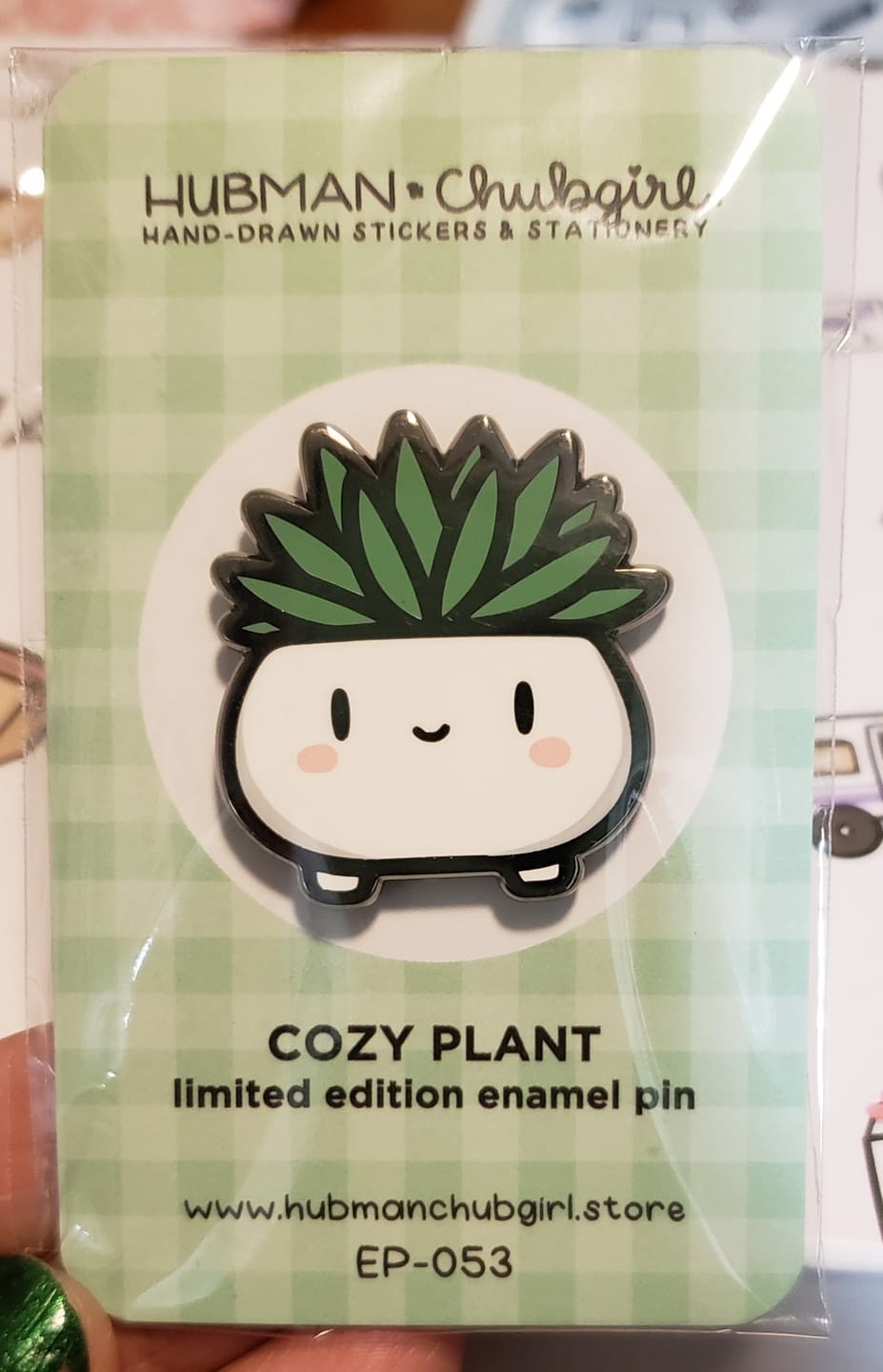 Customer photo review of Cozy Plant Pin