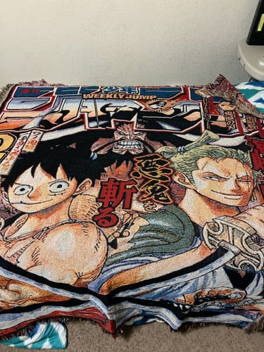 Customer photo review of Pirate Woven Tapestry Blanket 3