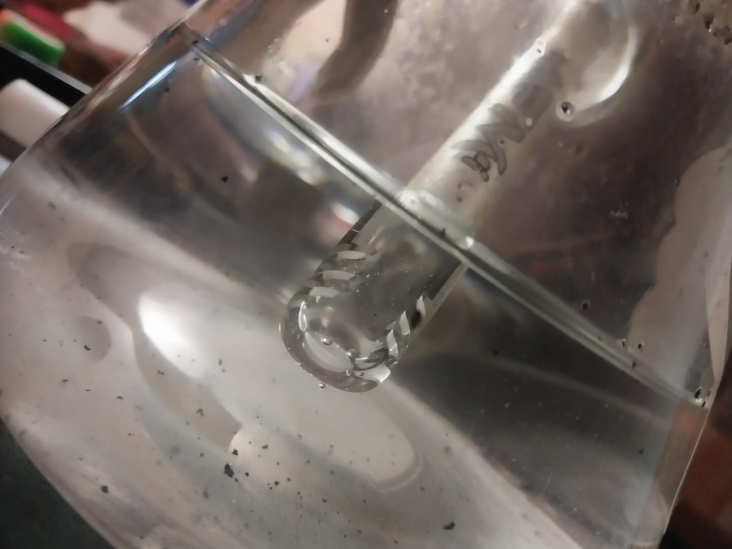 Customer photo review of 3" - 5" AFM Clear Glass Downstem