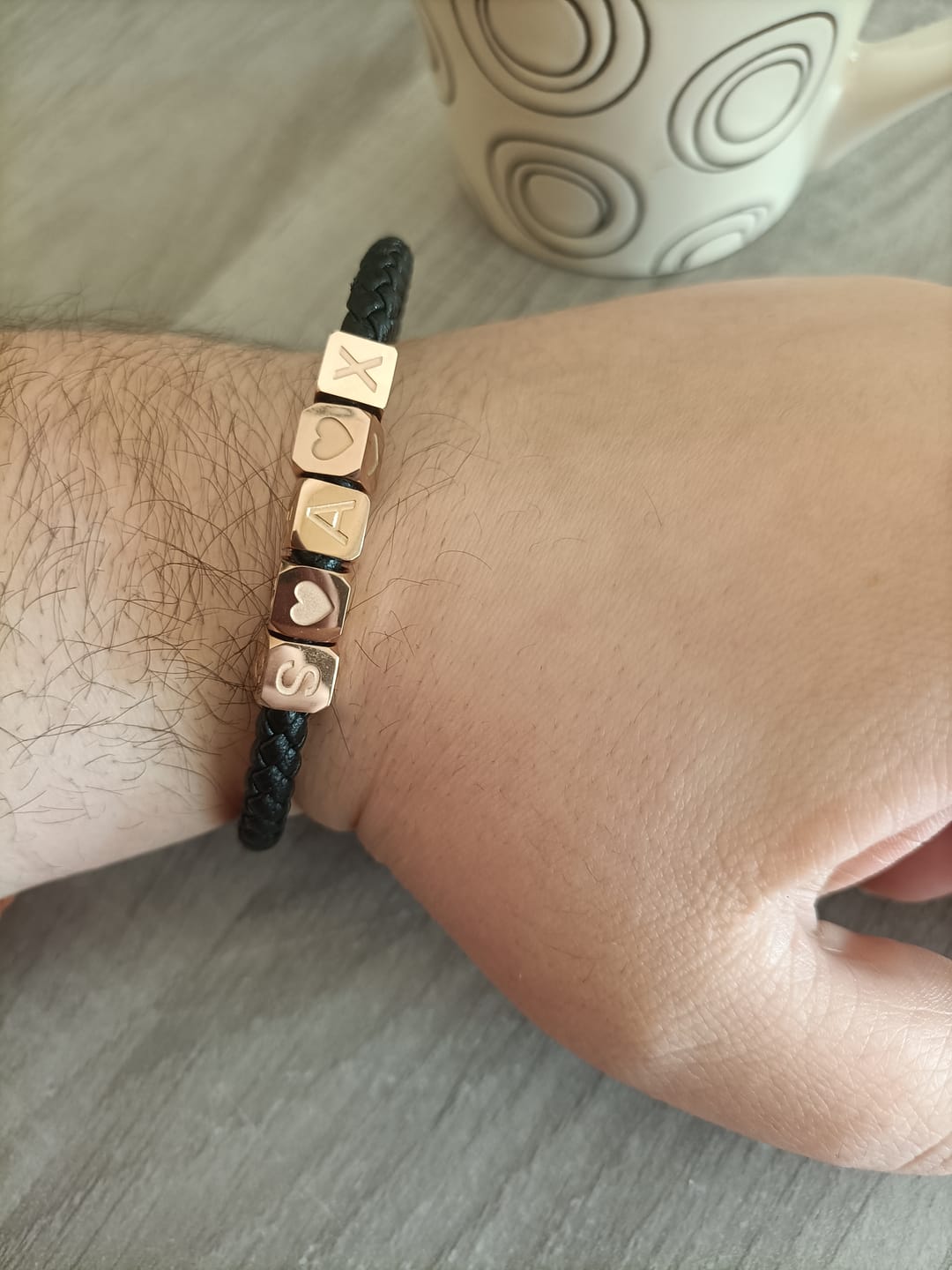 Customer photo review of Bracelet avec Dés 3D Personnalisée