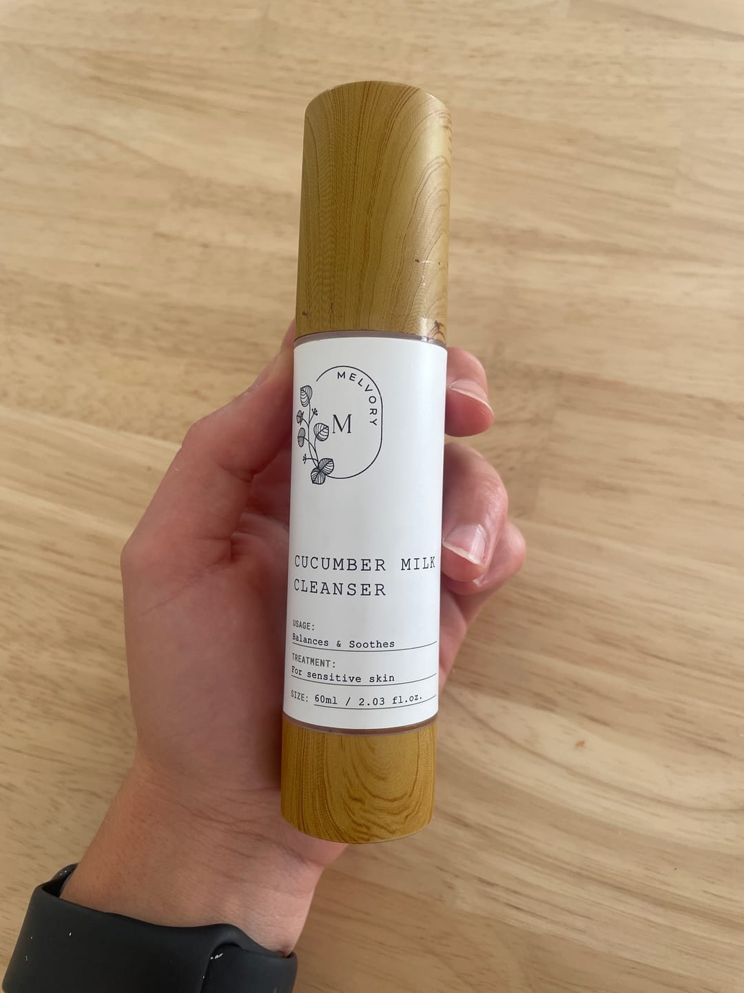Customer photo review of Cucumber Milk Cleanser