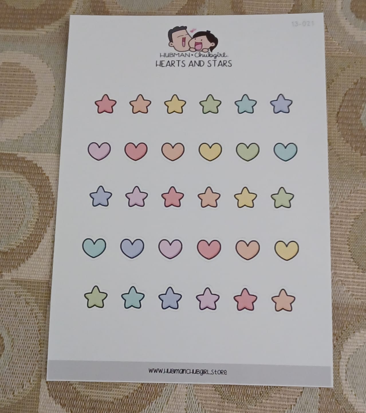 Customer photo review of Hearts and Stars Planner Stickers
