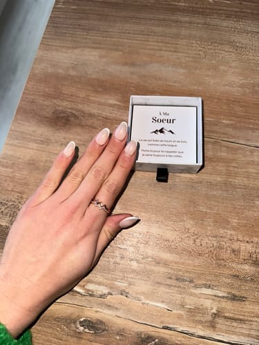 Customer photo review of Bague Ajustable - À ma soeur - Je serai toujours à tes côtés