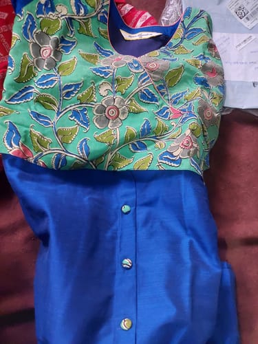 Customer photo review of Aqua & Blue Kalamkari Festive Maxi