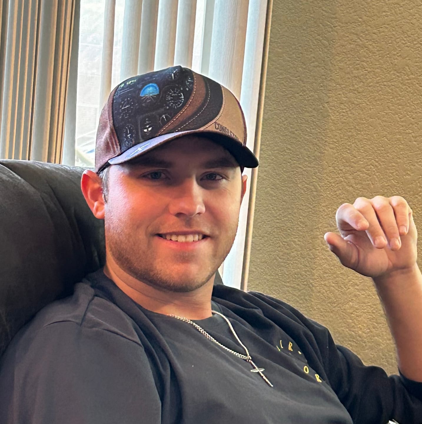 Customer photo review of Personalized Pilot Classic Cap, Personalized Gift for Pilot