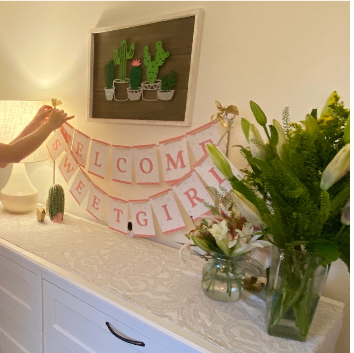 Customer photo review of Baby Girl banner