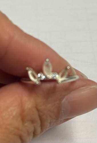 Customer photo review of Moonstone Crown Ring (Silver)