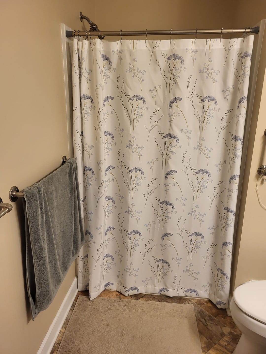 Customer photo review of Wildflowers Shower Curtain - Blue