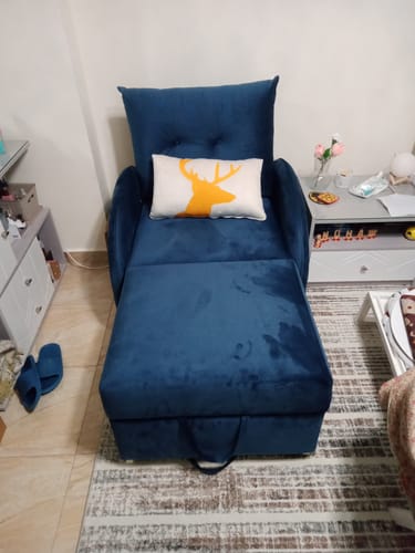 Customer photo review of كرسي سرير خشب زان 85×85سم-SBF51