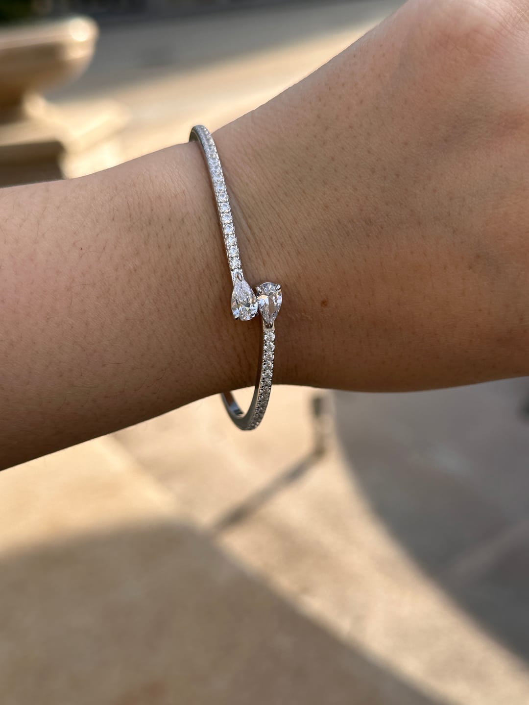 Customer photo review of Louily Special Pear Cut Bracelet For Women