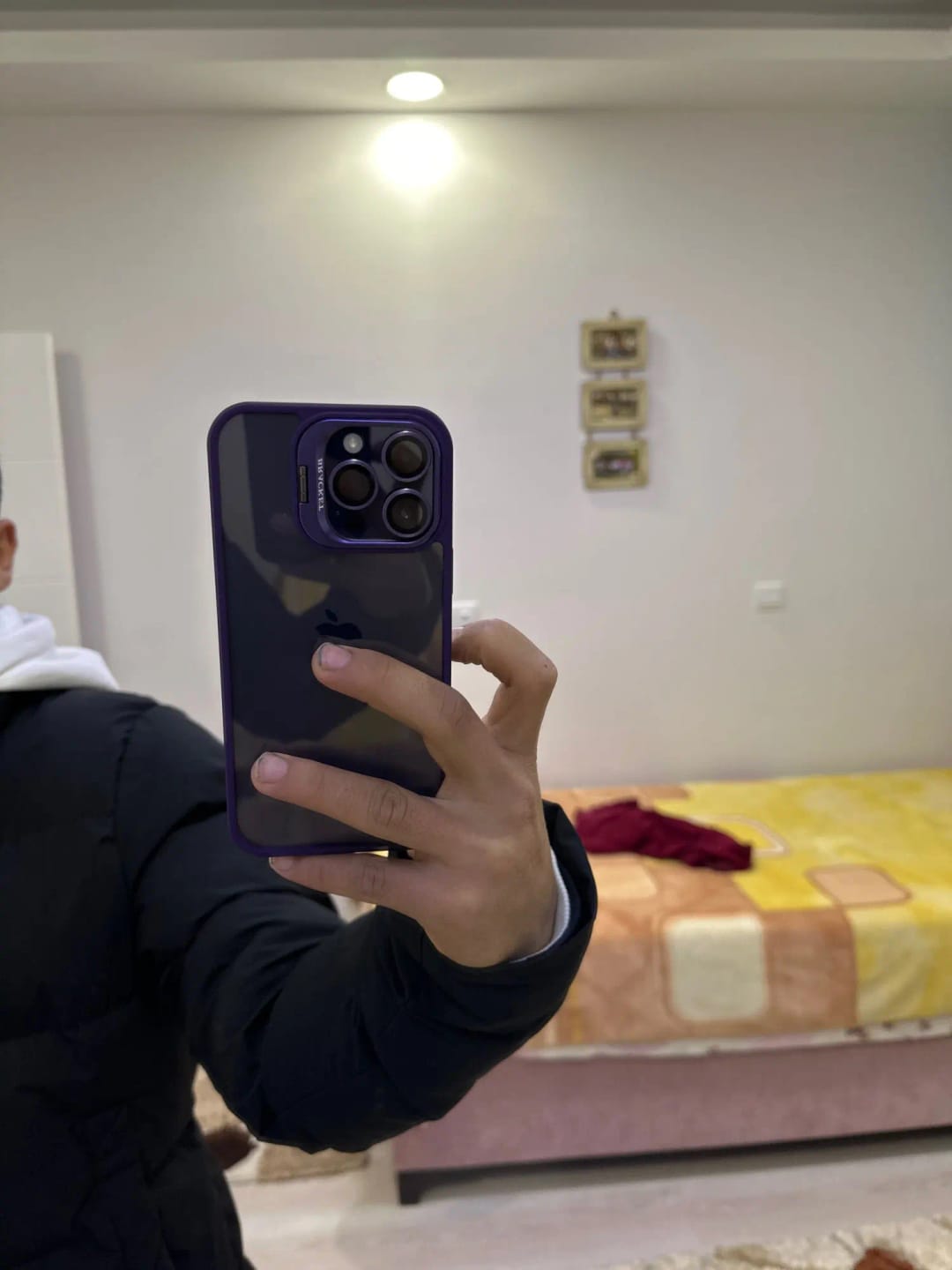Customer photo review of LuxuryKase LK103 Camera Lens Metal Ring Protector Stand Case With Lens Film for iPhone 11 12 13 14 15 Plus Pro Max