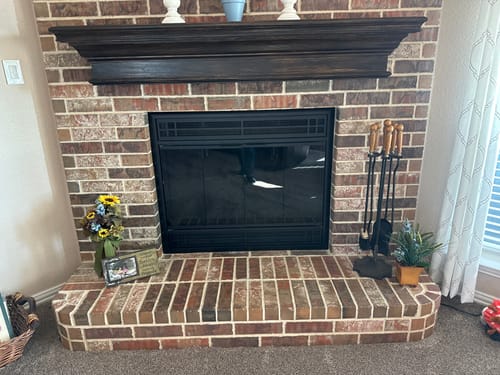 Customer photo review of Brookfield Deluxe - Magnetic Prefab Fireplace Glass Doors