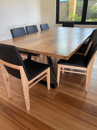 Customer photo review of Delano Leatherette Dining Chair in Black