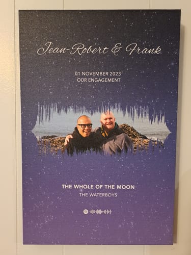 Customer photo review of Custom Music Canvas