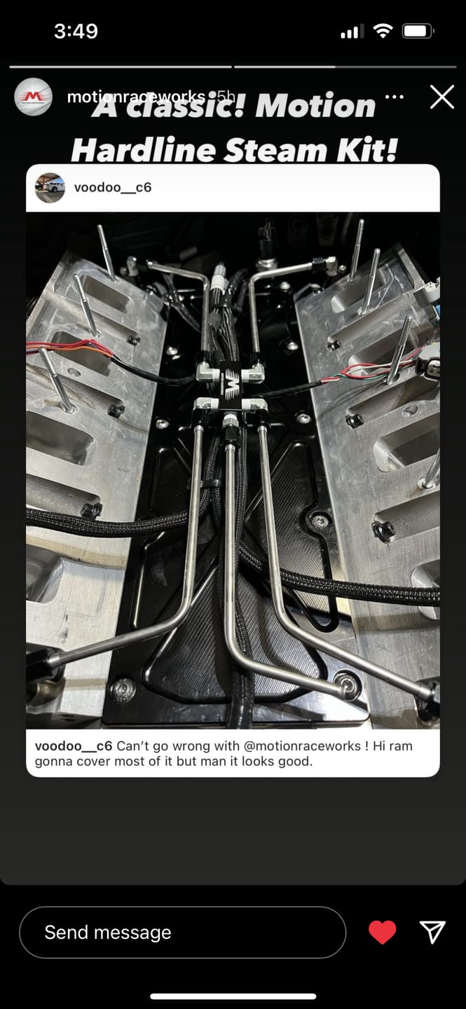 Customer photo review of Motion Raceworks LS Stainless Coolant Crossover Steel Steam Vent Kit 10-10005