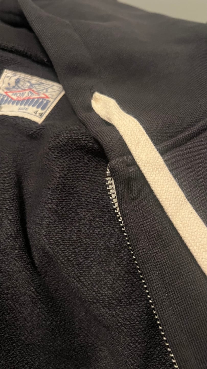 Customer photo review of 17.5 oz Terry Cloth Full-Zip Hoodie - Black
