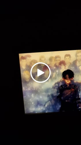 Customer video review of A O T Series LED Light Painting Anime Photo Frame Wall Art