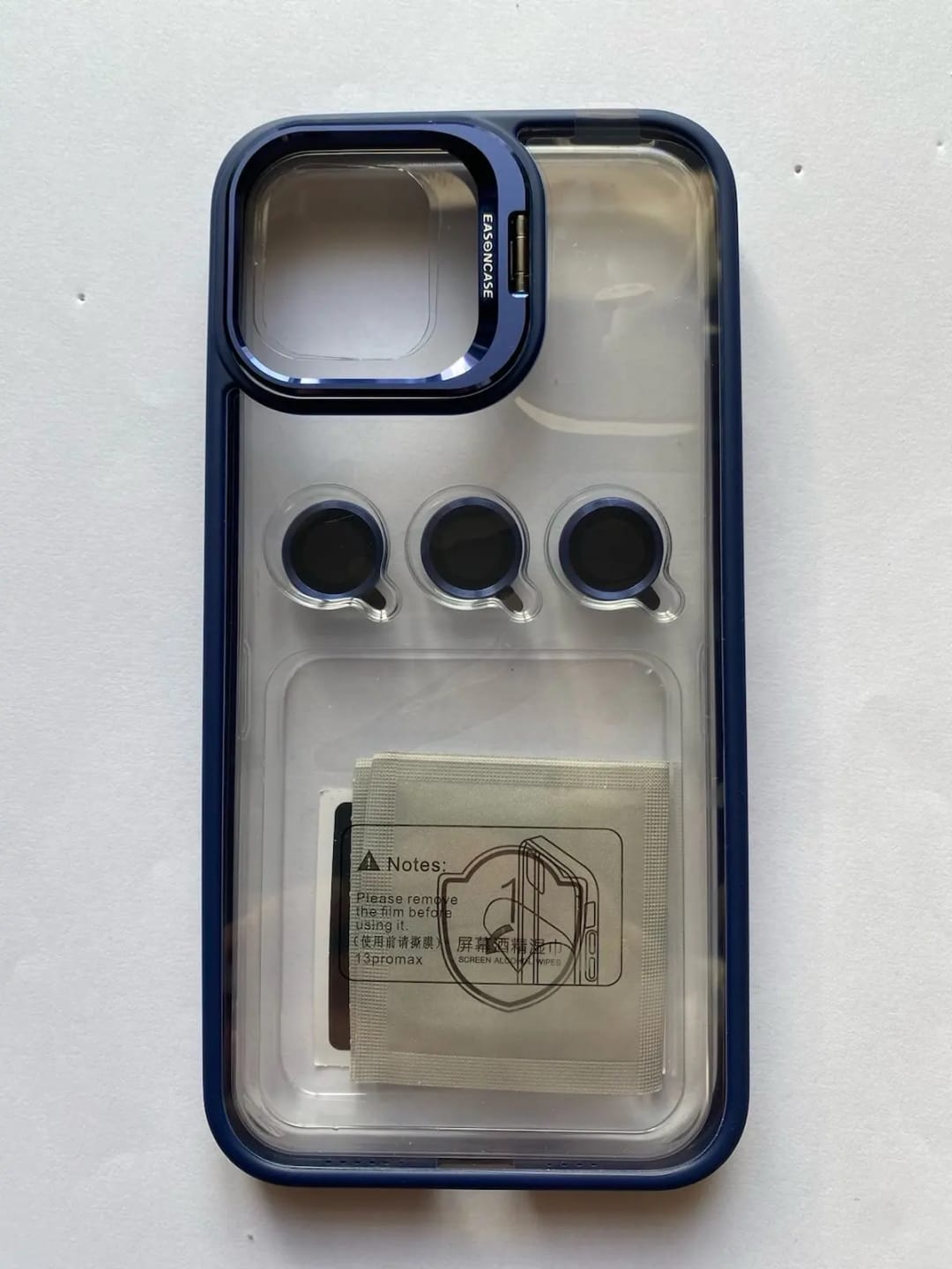 Customer photo review of LuxuryKase LK103 Camera Lens Metal Ring Protector Stand Case With Lens Film for iPhone 11 12 13 14 15 Plus Pro Max