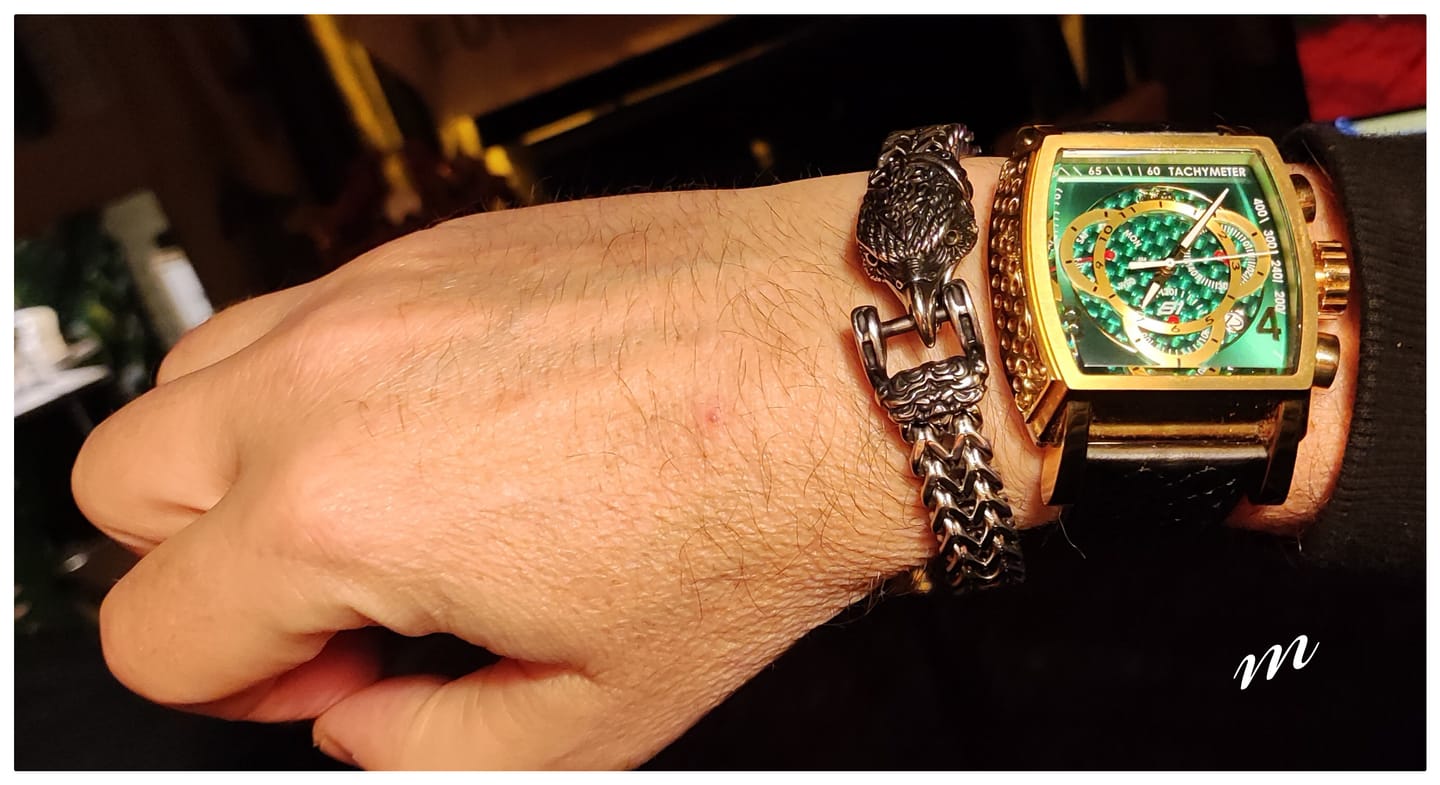 Customer photo review of Fenrir - The Great Wolf - Stainless Steel Bracelet