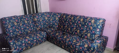 Customer photo review of Blooming Ocean Elastic Sofa Slipcovers