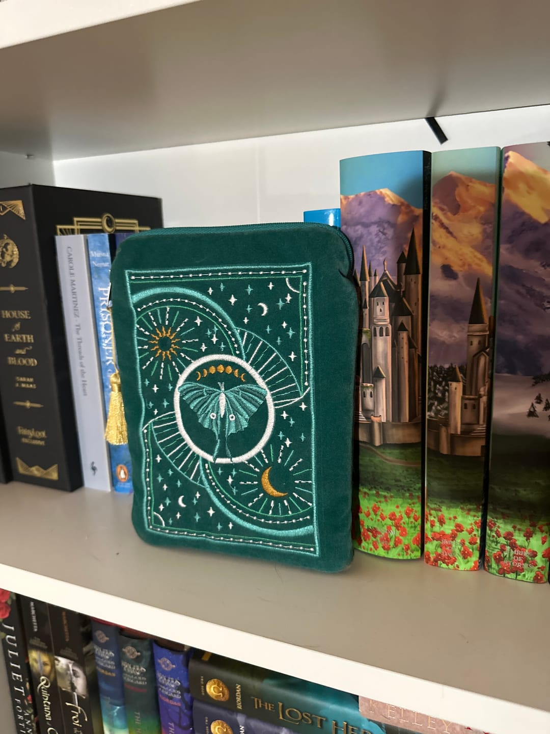 Customer photo review of Luna Moth Kindle & E-Reader Sleeve