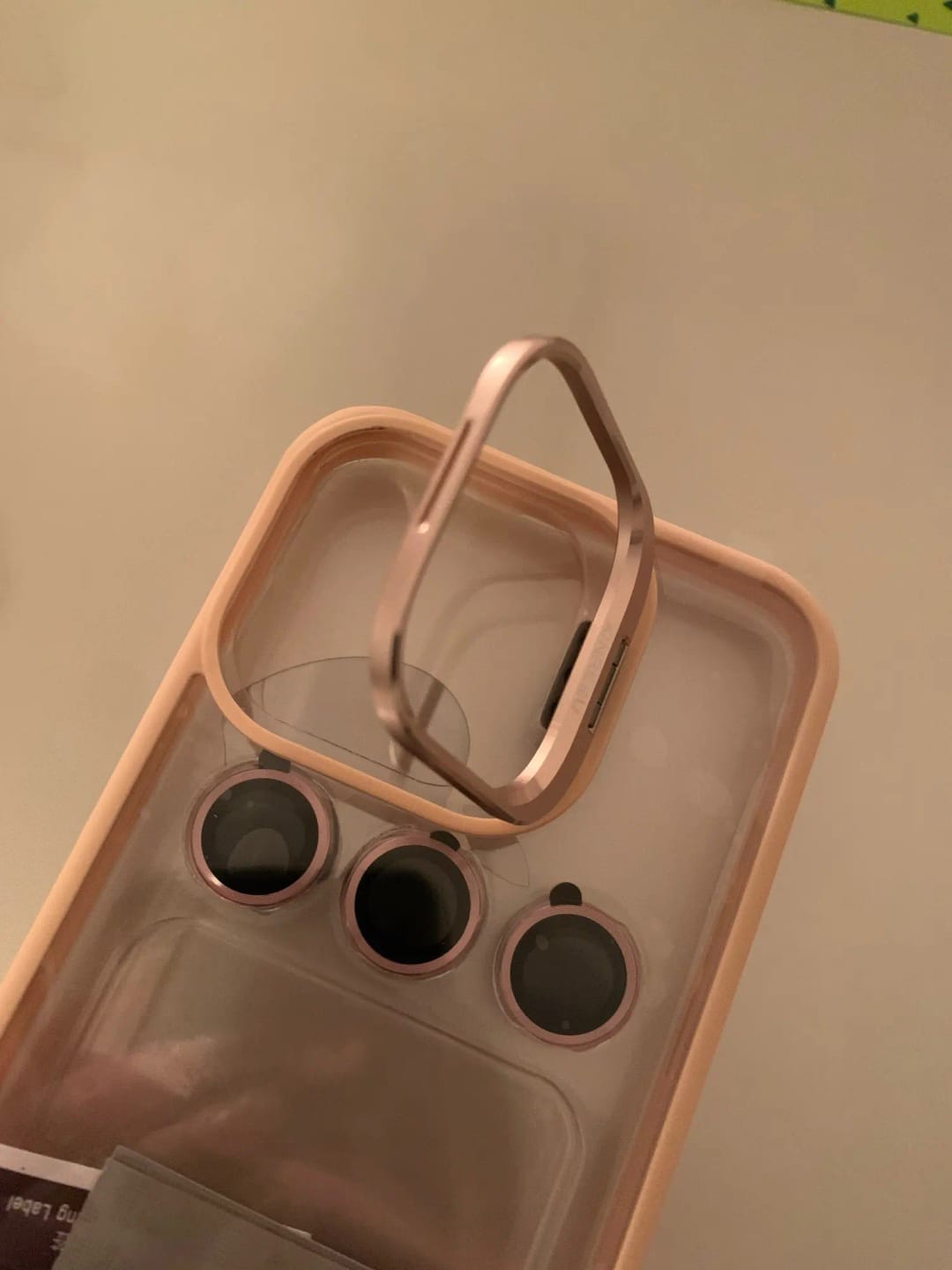 Customer photo review of LuxuryKase LK103 Camera Lens Metal Ring Protector Stand Case With Lens Film for iPhone 11 12 13 14 15 Plus Pro Max