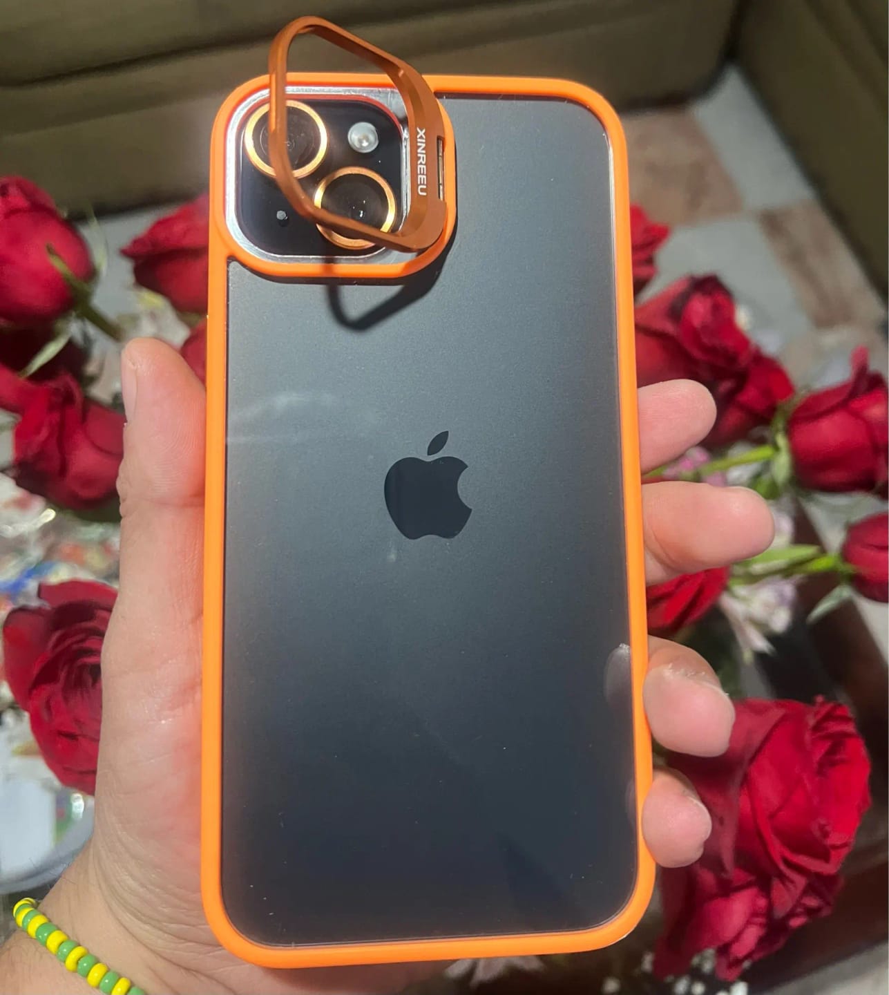 Customer photo review of LuxuryKase LK103 Camera Lens Metal Ring Protector Stand Case With Lens Film for iPhone 11 12 13 14 15 Plus Pro Max