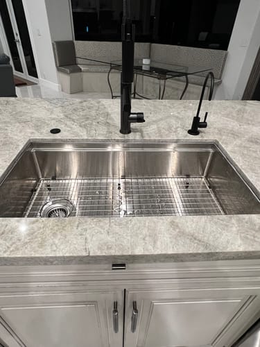 Customer photo review of 33" Workstation Sink - 8" Depth - Single Bowl - Reversible (5LS33c-8)