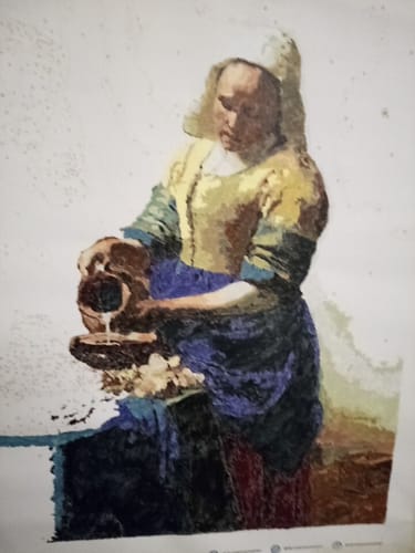 Customer photo review of Malen nach Zahlen - Das Milchmädchen - Johannes Vermeer
