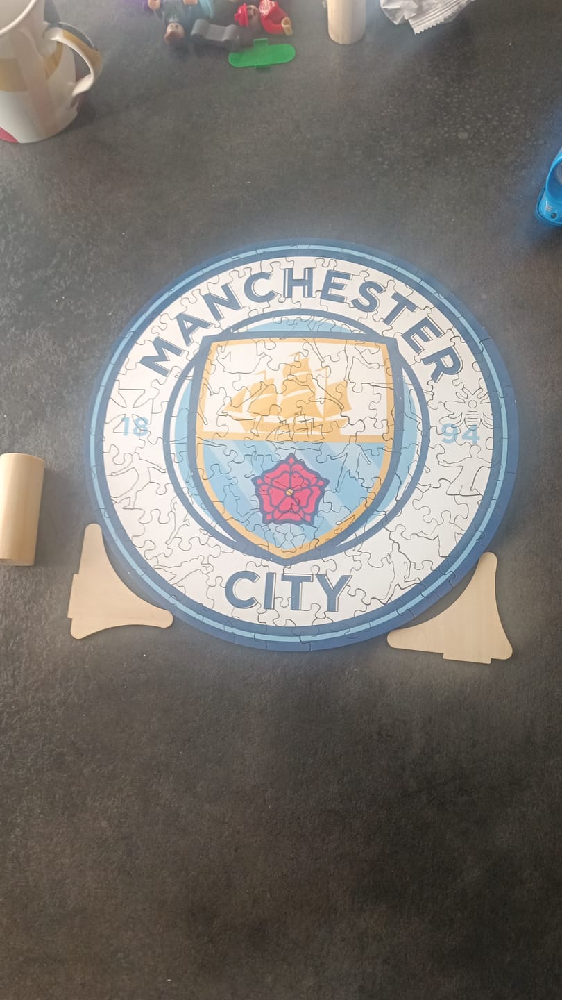Customer photo review of Manchester City FC® Logo - Wooden Puzzle