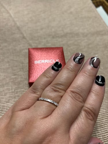 Customer photo review of Art Deco CZ Eternity Ring in Sterling Silver