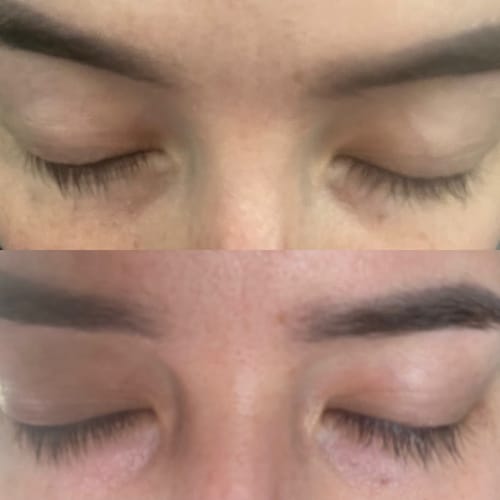 Customer photo review of LASH GROWTH SERUM