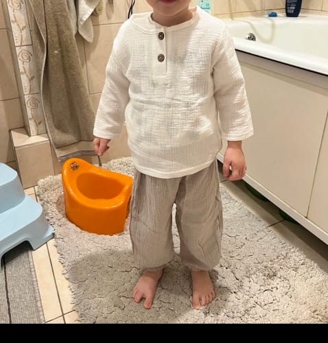 Customer photo review of Muslin Linen Cotton Long Sleeve Set