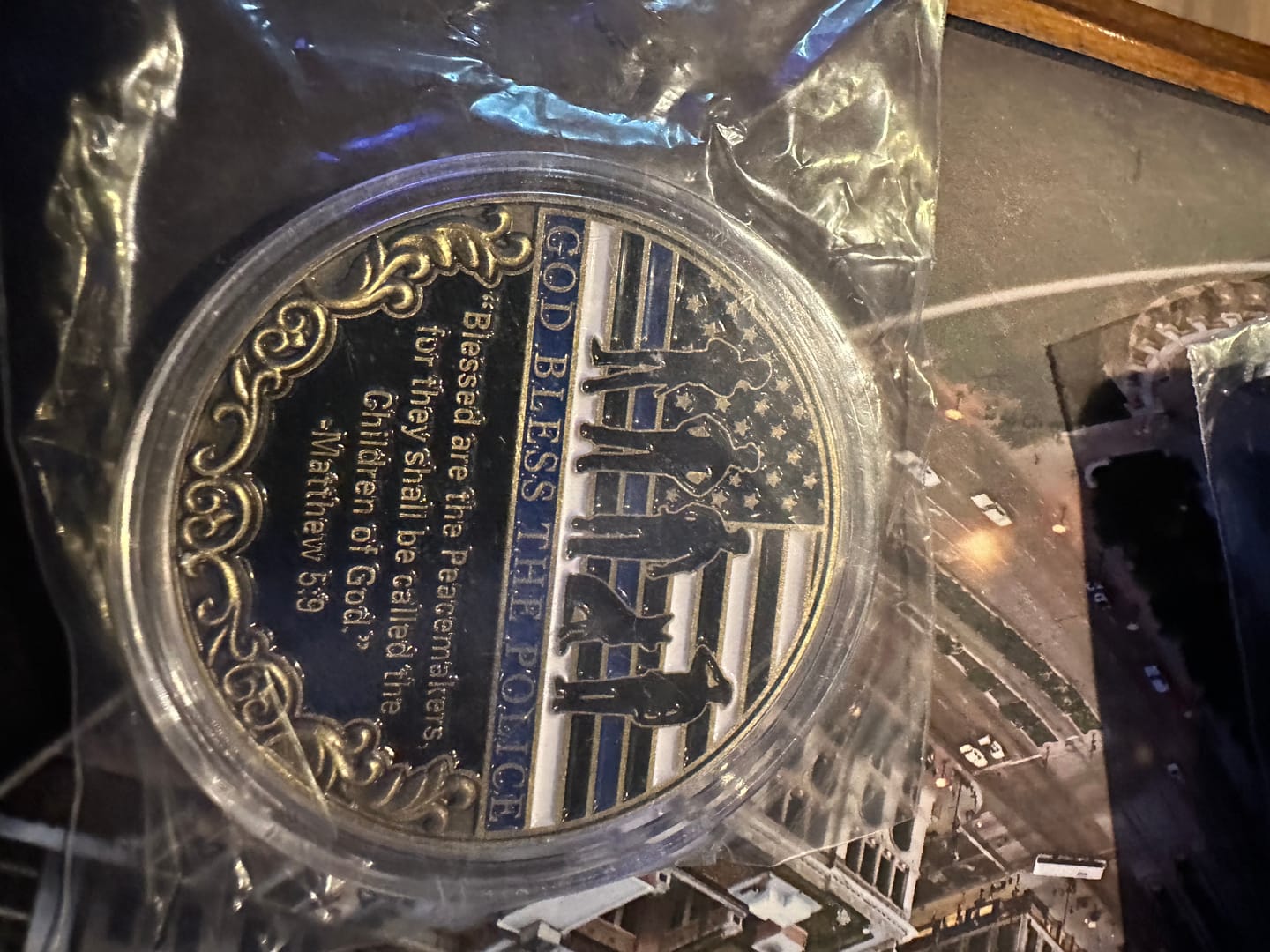 Customer photo review of Police - Thank You For Your Service Coin