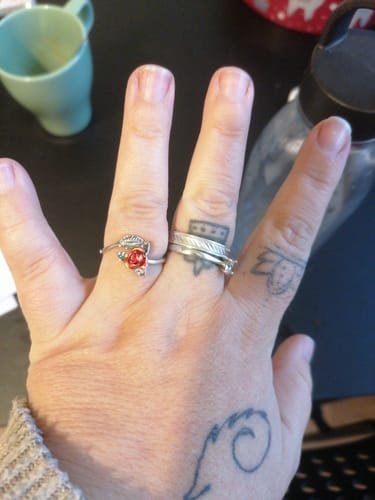 Customer photo review of Bague La Rose Gitane