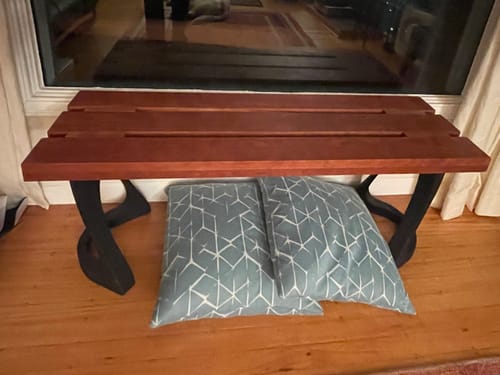 Customer photo review of Metal Bench Legs - 117 Uzar - 16H inch