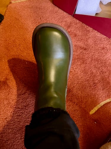 Customer photo review of Women Autumn Genuine Leather Flat Casual Martin Boots