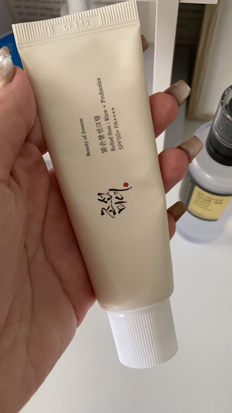 Customer photo review of Relief Sun : Rice + Probiotics (SPF50+ PA++++) 50ml