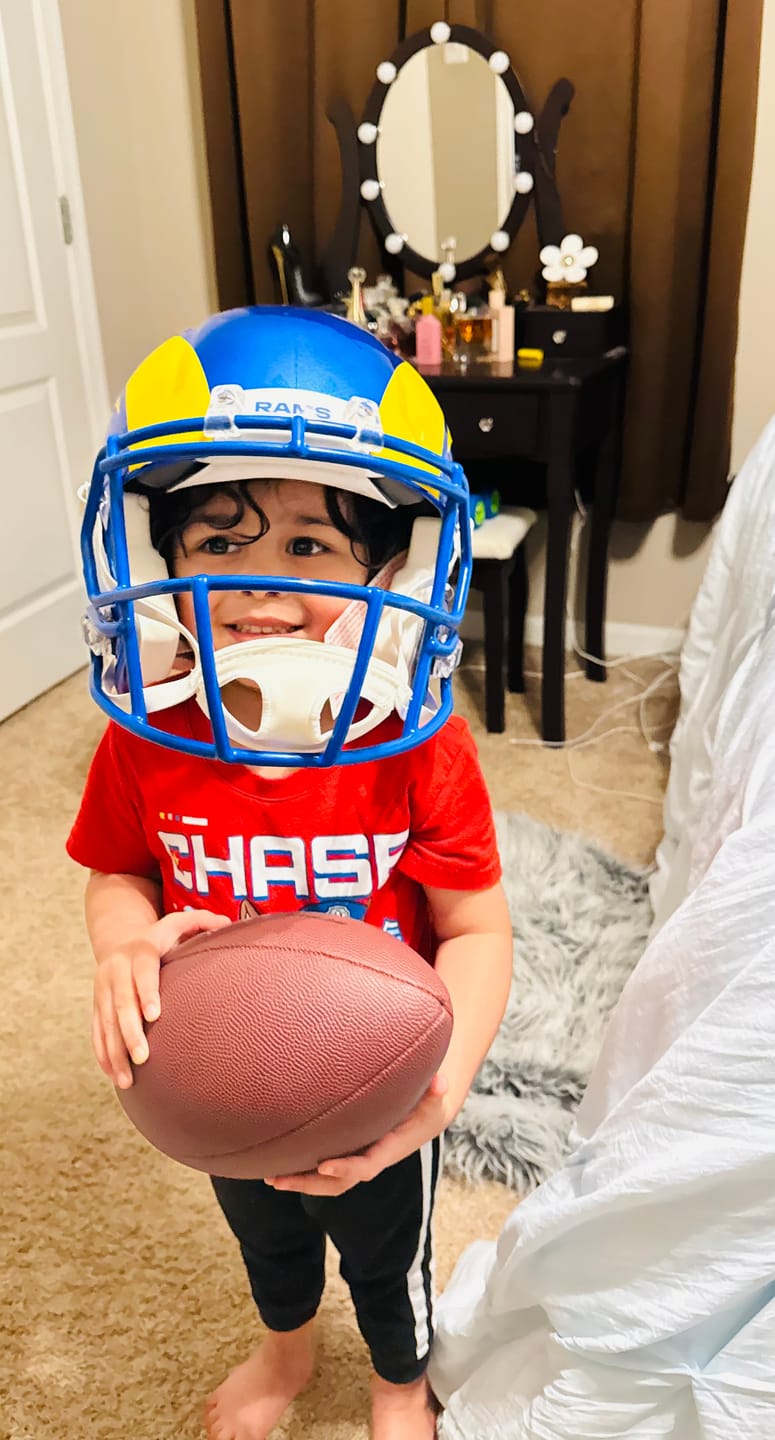 Customer photo review of LA Rams Riddell Speed Authentic Football Helmet