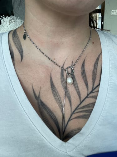 Customer photo review of Freshwater Necklace - Silver