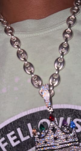 Customer photo review of Mens Mariner Puffed Link Chain Necklaces 12mm 42GR 925 Silver Sterling 22 inch